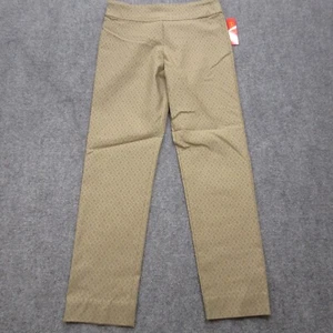 Krazy Larry Leggings Womens 4 Tan Print Stretch Performance High Waist Pull On - Picture 1 of 12