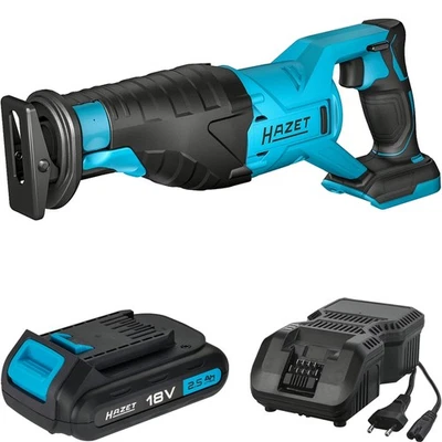 Hazet Akku Säbelsäge 9234-010, Grundgerät inkl 2,5 AH Akku und Ladegerät