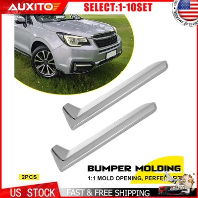 Cubierta de luz antiniebla cromada para Subaru Forester 2017-2018 delantera izquierda derecha 2-20X Foto 1 de 4