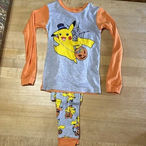 Kids Pokemon Halloween Pajamas Set Top Size 10 And Pajama Pants Size 8 - Picture 1 of 9