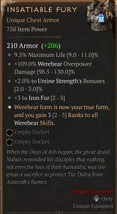 💥DIABLO 4💥SEASON 10💥Druiden Brustpanzer💥Insatiable Fury - Bild 1 von 1