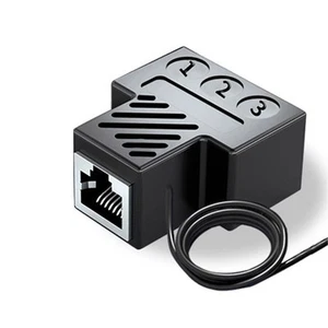 For RJ45 Splitter for 1 to 3 Network Cable Connection to Multiple Devices - Afbeelding 1 van 6