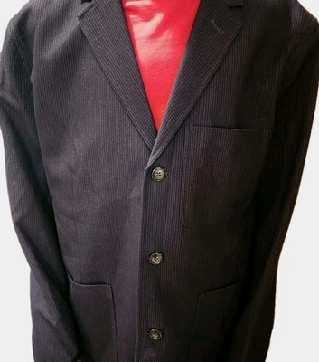 Wallace & Barnes Blazer Mens 42R Black Brown Striped Subalpino Wool Blend NWT - Image 1 of 4