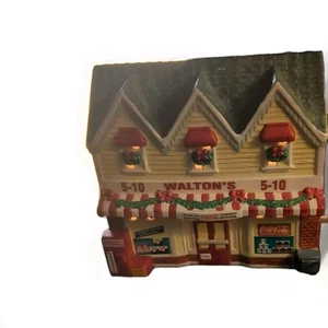 Coca-Cola Town Square Collection Walton’s 5-10 Christmas Village - Retired 1996 - Bild 1 von 9