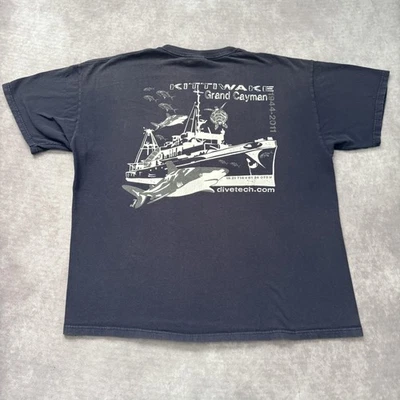 Vintage Divetech Shirt Mens XL Scuba Diving Shipwreck Kittiwake Grand Cayman - Image 1 of 4