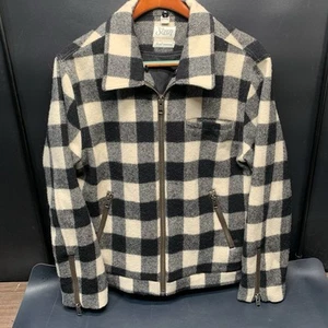 Seven For All Mankind Extra Padded Garage Jacket Buffalo Plaid Zip Mens Large  - Picture 1 of 13