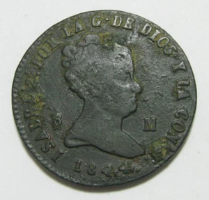 ZALDI2010 - Isabel II.8 Maravedi Of 1844, Jubia - Picture 1 of 2