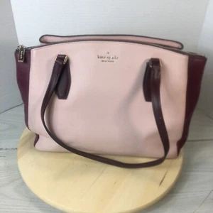 Kate Spade Womens Monet Large Triple Compartment Tote Pink Burgundy - Picture 1 of 18