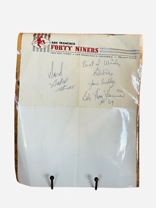 49ers Autographs 1959 Draft Picks David Baker Bob Harrison NFL San Francisco Vtg