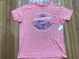 New Flag & Anthem Red Surf Supply Graphic Short Sleeve T Shirt Mens Size 3XL - Picture 1 of 6