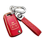 TPU Flip Remote Key Fob Cover Case Holder for Opel for Buick For Chevrolet Red