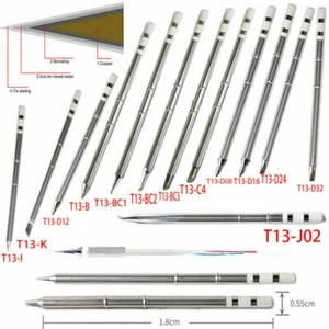 2/4 PCS T13 Soldering Iron Tips Rework Solder Station Leadfree for BAKON 950D  - Picture 1 of 12