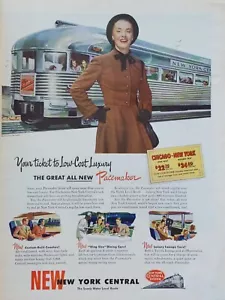 Anuncio impreso New York Central 1947 vintage. - Imagen 1 de 1