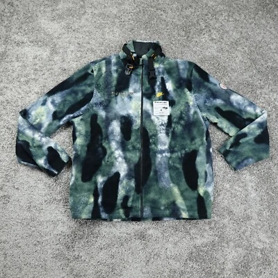 Куртка мужская Nike очень большая флисовая камуфляжная на молнии Gorpcore с сетчатой подкладкой - Изображение 1 из 4