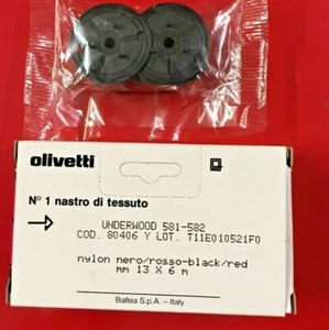 OLIVETTI : NASTRO IN TESSUTO-RIBBON UNDERWOOD 581-582 COD.80406 MM13X6 NUOVO - Imagen 1 de 2
