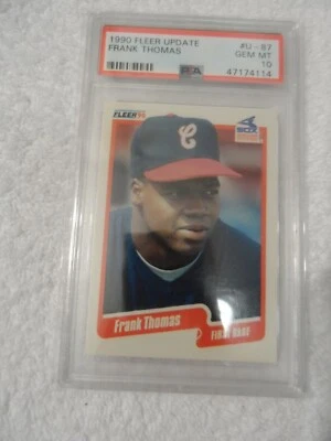 1990 Fleer Update Frank Thomas #U-87 RC PSA 10 GEM MINT Rookie Card HOF - Image 1 of 4