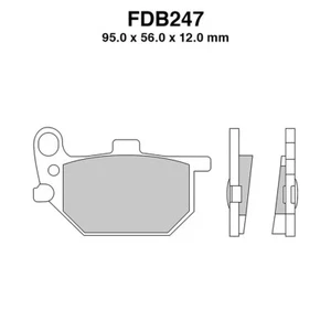 PAIR OF BRAKE PADS FERODO FDB247P FOR YAMAHA 750 XV VIRAGO 1981-1981 - Picture 1 of 5