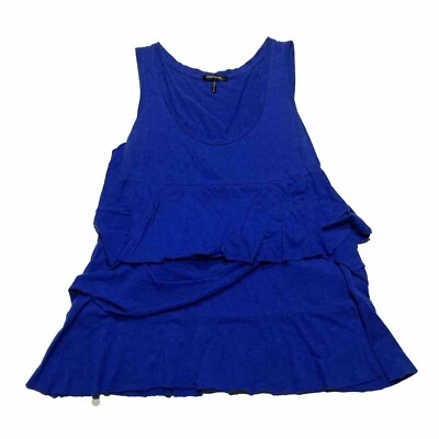 Blusa Top Daisy Fuentes Para Mujer Azul Sólido Sin Mangas Talla M Foto 1 de 4