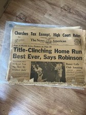 BALTIMORE ORIOLES WIN Baseball WORLD SERIES v Dodgers News American 1966