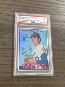2007 eTopps VIP Promo '67 Cards Never Were S.G. Blue Nolan Ryan 1/25 PSA 9 Pop 1 - Picture 1 of 2