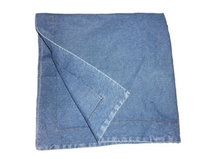 MACY'S CHARTER CLUB BLUE DENIM WESTERN (1) EURO PILLOW SHAM 26 X 26 - Picture 1 of 4