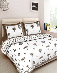 Buy Fabulous Indian 100% Cotton Double King Size 90x108 Bed Sheet  With 2 Pillow