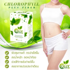 3x Colly Chlorophyll Plus Fiber Detox Health Weight loss Diet Green Tea Flavor. - Foto 1 di 15