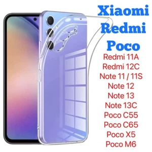 Coque Xiaomi Redmi Poco 13C 11S 11A Note 13 12 5G C55 C65 M6 X5 transparente - Imagen 1 de 19