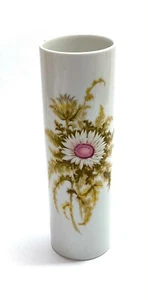Kaiser Porzellan Vase weiß, Blüten Blume in Gold Farbe glasiert H 25cm #27 - Bild 1 von 5