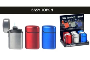 LIGHTER ACCENDINO EASY TORCH METAL LUCIDO 1 FIAMMA JET FLAME RICARICABILE WWJ190 - Picture 1 of 1
