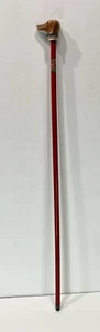 1933 Century Of Progress Wood Cane with Ceramic Dog Top - Chicago World's Fair - Picture 1 of 4