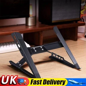 Laptop Stand Adjustable Laptop Holder Riser Notebook Stand for 12-18in (Black) U - Afbeelding 1 van 10