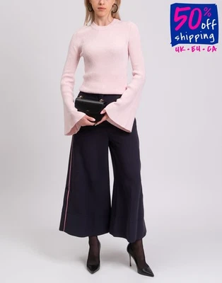 RRP €750 VIVETTA Jumper IT42 US6 UK10 M Pink Flared Long Sleeve Made in Italy - Image 1 of 4