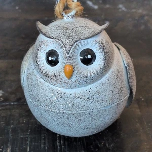 Owl Bell Metal Country 3" Christmas Holiday Ornament - Picture 1 of 5