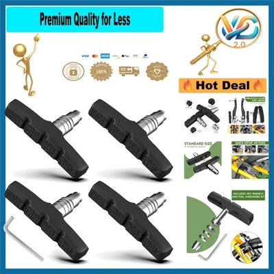 Juego de pastillas de freno de bicicleta 70 mm V con llave para montaña, carretera, BMX Foto 1 de 4