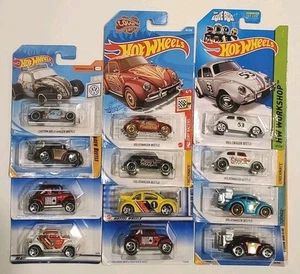 12 Hot Wheels Herbie The Love Bug HW Workshop VW Beetle, Baja Bug Short Cards - Picture 1 of 9