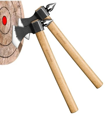 Pack de 2! Hacha de lanzamiento Freelander con mango de roble, hoja de acero de alto carbono ¡Nueva! Foto 1 de 4