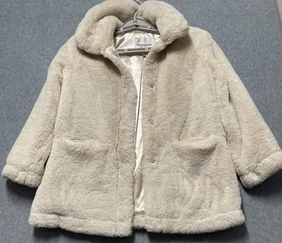 Abrigo de piel sintética crema Urban Republic para niñas talla 7/8 Foto 1 de 4