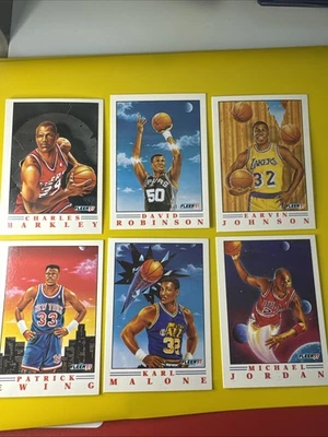 Juego completo de inserción de baloncesto Fleer NBA 1991 Pro-Visions Jordan Barkley & Magic Foto 1 de 4