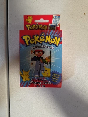 Винтаж - 1999 Pokemon игральные карты и коллекционная оловянная Nintendo - никогда не открывались - Изображение 1 из 4