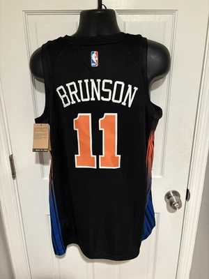 Camiseta deportiva #11 Jalen Brunson New York Knicks para hombre LG negra Fast Break talla grande Foto 1 de 4