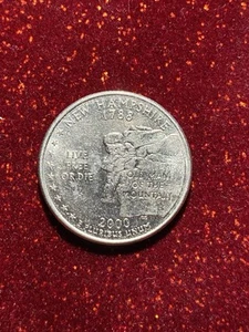USA 25 Cent 2000-P New Hampshire State Quarter - Picture 1 of 2