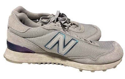 Zapatillas deportivas New Balance WL515MA1 para mujer 8,5 gris gamuza malla con cordones cómodas Foto 1 de 4