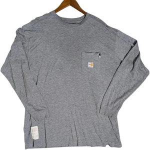 Carhartt FR Flame Resistant Shirt Mens 2XL Heather Gray Long Sleeve L Cat 2 - Picture 1 of 9