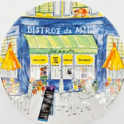 Revol France Bistro du Midi Decorative Plate French Restaurant Scene - Image 1 of 3
