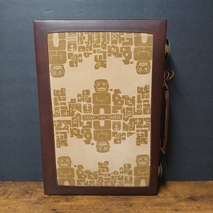 Set backgammon 15x10,5" vintage 1976 Tonga in pelle e camoscio - Foto 1 di 9