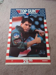 Póster promocional VHS tienda de videos Top Gun 1987 27x40 plegado  - Imagen 1 de 15