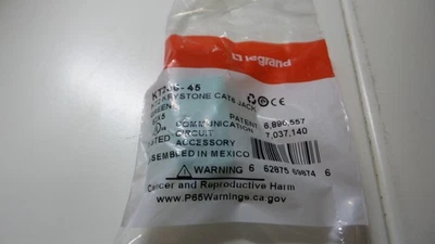 LEGRAND KT2J6-45 KT2 KEYSTONE CAT 6 JACKS ЗЕЛЕНЫЙ ЛОТ (20) - Изображение 1 из 2