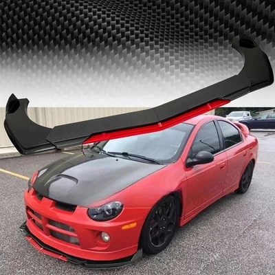 For Dodge Neon SRT-4 Front Bumper Lip Spoiler Splitter Body Kit Carbon Fiber Red Foto 1 de 4