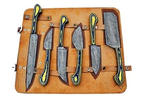 Custom Handmade Damascus Chef Knives Set /Kitchen Knives 6 Pieces Set SS-17322 - Picture 1 of 8
